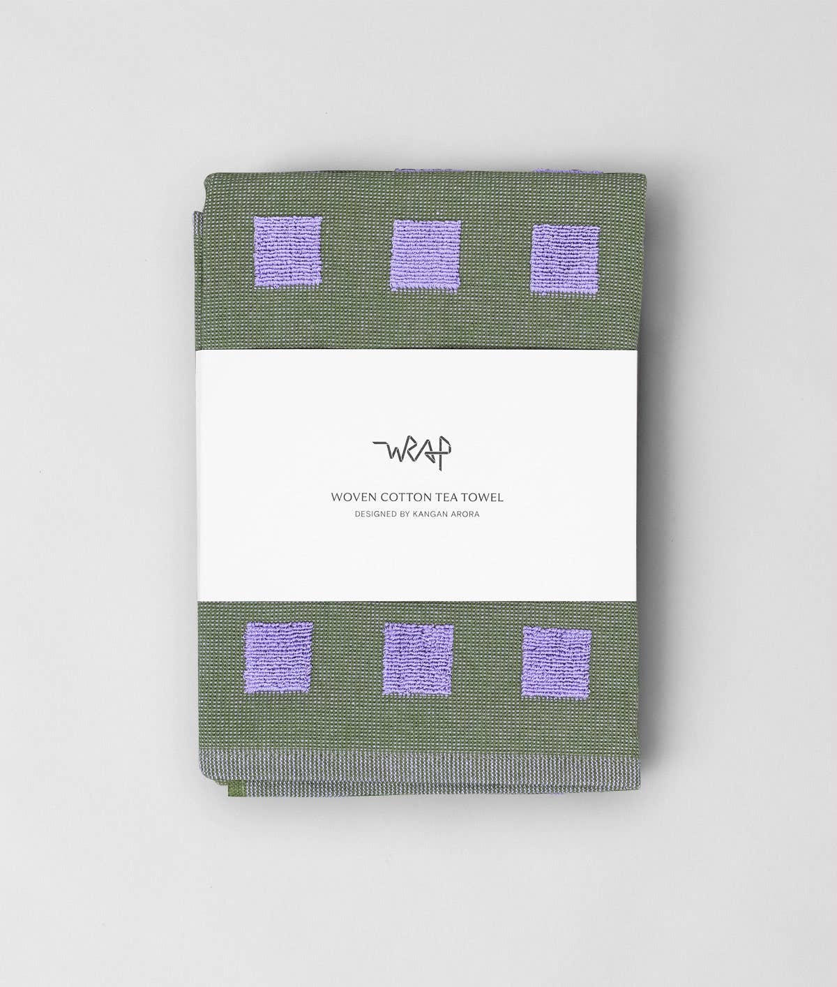 Wrap - SQUARES Geschirrtuch | Grün/Lila - Geschirrtuch - ROSA ECK Concept Store