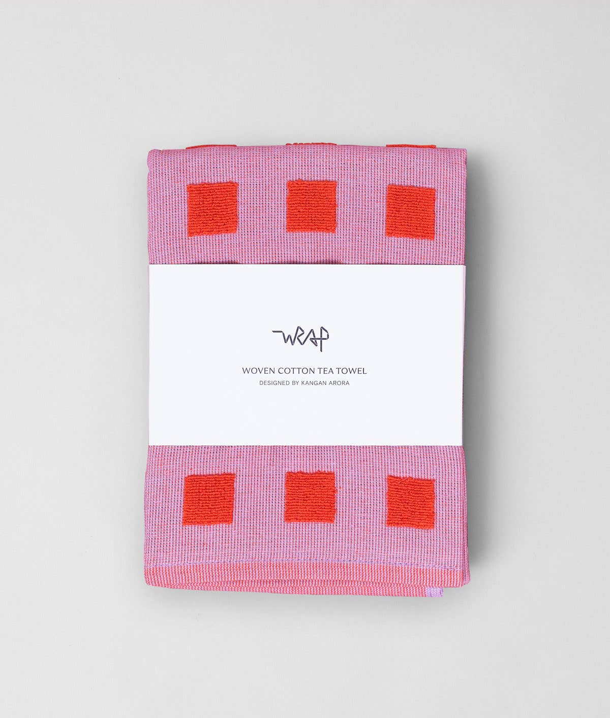 Wrap - SQUARES Geschirrtuch | Lila/Rot - Geschirrtuch - ROSA ECK Concept Store