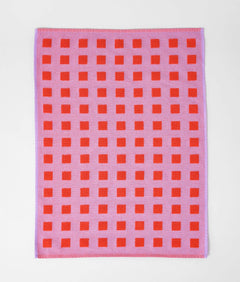Wrap - SQUARES Geschirrtuch | Lila/Rot - Geschirrtuch - ROSA ECK Concept Store