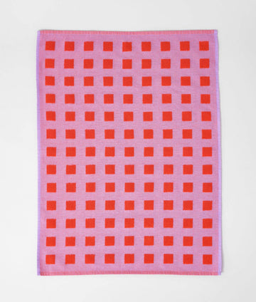 Wrap - SQUARES Geschirrtuch | Lila/Rot - Geschirrtuch - ROSA ECK Concept Store