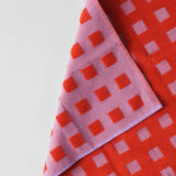 Wrap - SQUARES Geschirrtuch | Lila/Rot - Geschirrtuch - ROSA ECK Concept Store