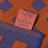 Wrap - SQUARES TERRY Geschirrtuch Frottee (50 × 70 cm) • Burgundy/Blue - ROSA ECK