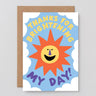 Wrap - THANKS FOR BRIGHTENING MY DAY Grußkarte zum Dank - ROSA ECK