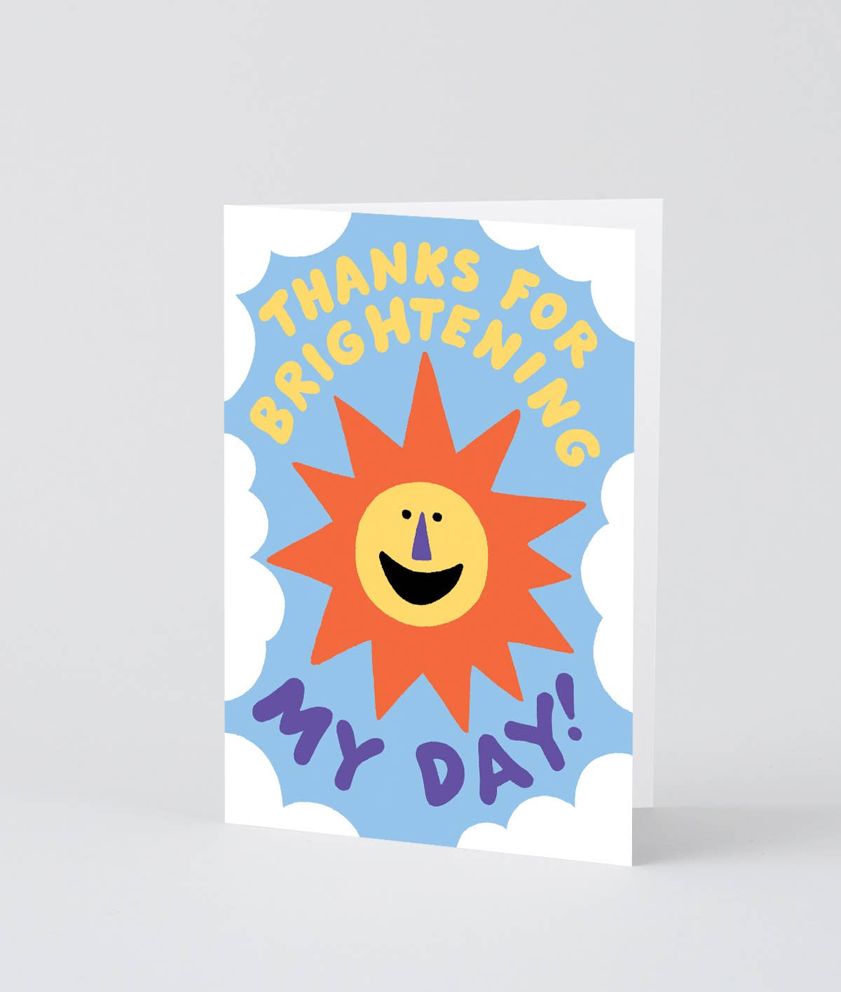 Wrap - THANKS FOR BRIGHTENING MY DAY Grußkarte zum Dank - ROSA ECK
