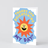 Wrap - THANKS FOR BRIGHTENING MY DAY Grußkarte zum Dank - ROSA ECK