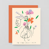 Wrap - TO THE BEST MUM Grußkarte zum Muttertag - ROSA ECK