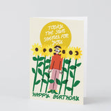 Wrap - TODAY THE SUN SHINES FOR YOU Grußkarte - Grußkarte - ROSA ECK Concept Store