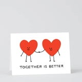 Wrap - TOGETHER IS BETTER Grußkarte - Grußkarte - ROSA ECK Concept Store