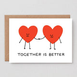 Wrap - TOGETHER IS BETTER Grußkarte - Grußkarte - ROSA ECK Concept Store