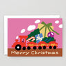 Wrap - TOY TRAIN Weihnachtskarte - Grußkarte - ROSA ECK