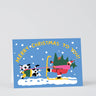 Wrap - Weihnachts - Grußkarte mit Prägung „Merry Christmas Skiing“ - Grußkarte - ROSA ECK Concept Store