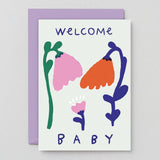 Wrap - WELCOME BABY Glückwunschkarte - Grußkarte - ROSA ECK Concept Store