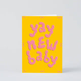 Wrap - YAY NEW BABY Grußkarte mit Prägung - Grußkarte - ROSA ECK Concept Store