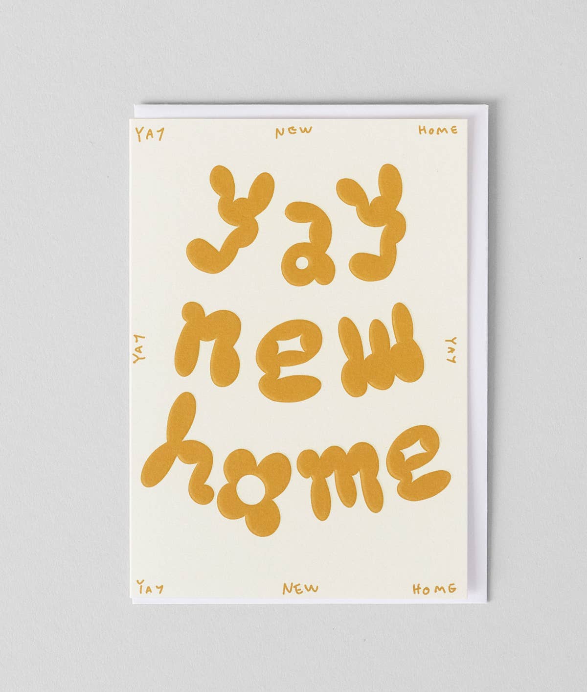 Wrap - YAY NEW HOME Geprägte Grußkarte zum Einzug - Grußkarte - ROSA ECK