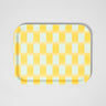 Wrap - YELLOW BLUR CHECK Gelbes rechteckiges Serviertablett aus Birke - Serviertablett - ROSA ECK