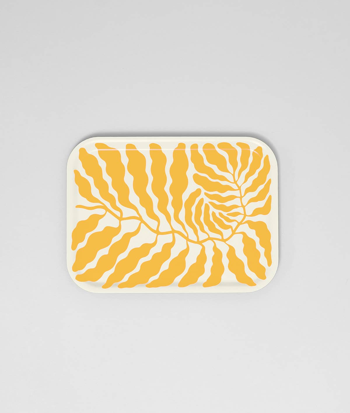 Wrap - YELLOW LEAVES Kleines rechteckiges Serviertablett - Serviertablett - ROSA ECK