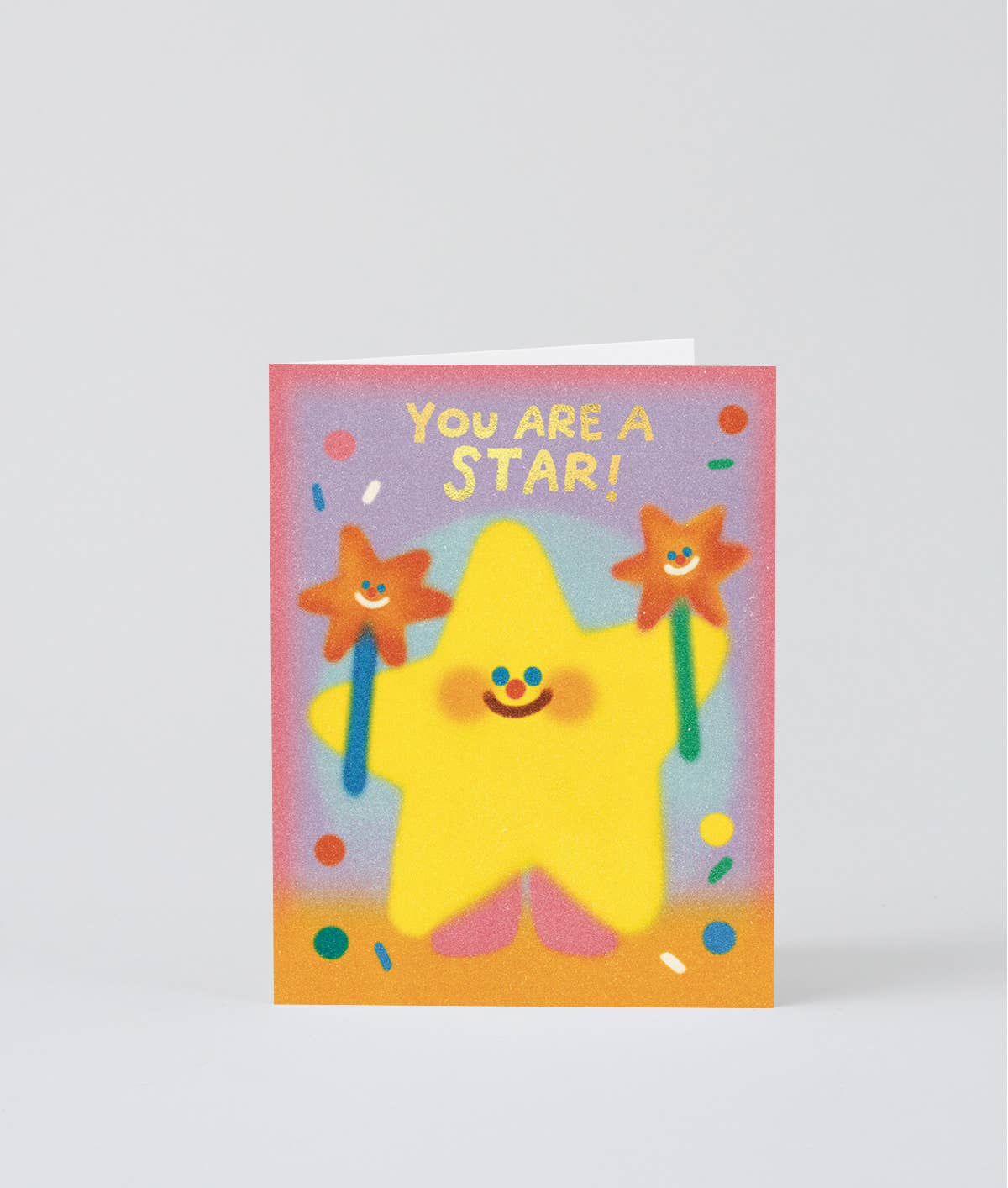 Wrap - YOU ARE A STAR Grußkarte Kindergeburtstag - ROSA ECK