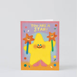Wrap - YOU ARE A STAR Grußkarte Kindergeburtstag - ROSA ECK