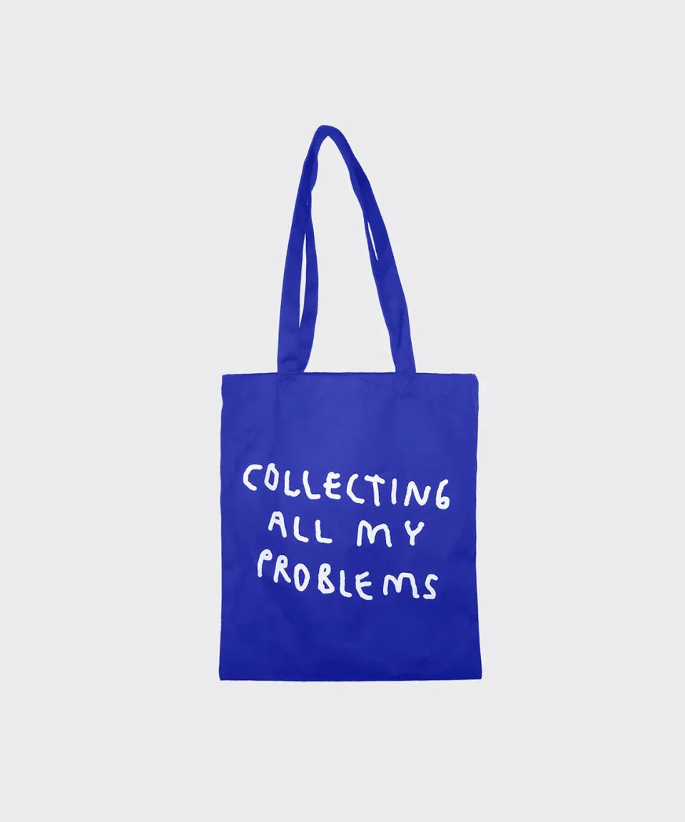 yahya studio - COLLECTING MY PROBLEMS Tragetasche • Dunkelblau - Tasche - ROSA ECK Concept Store
