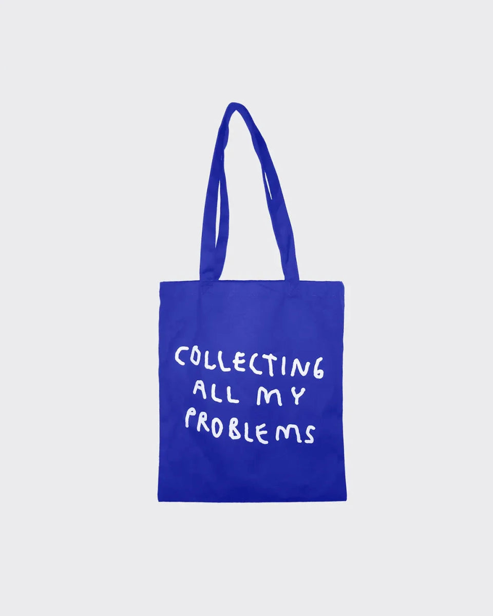 yahya studio - COLLECTING MY PROBLEMS Tragetasche • Dunkelblau - Tasche - ROSA ECK Concept Store