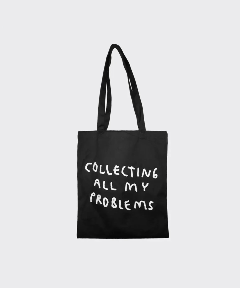 yahya studio - COLLECTING MY PROBLEMS Tragetasche • Schwarz - Tasche - ROSA ECK Concept Store
