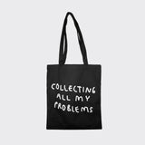 yahya studio - COLLECTING MY PROBLEMS Tragetasche • Schwarz - Tasche - ROSA ECK Concept Store