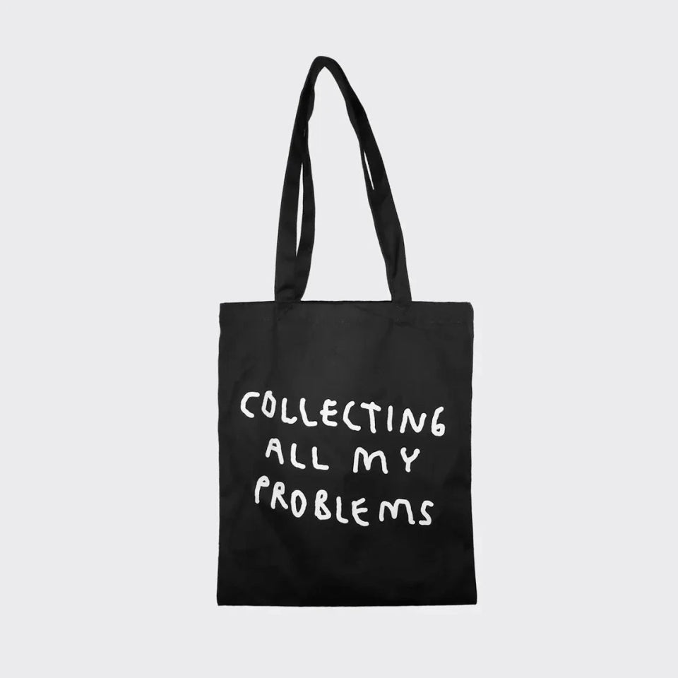 yahya studio - COLLECTING MY PROBLEMS Tragetasche • Schwarz - Tasche - ROSA ECK Concept Store