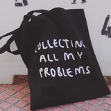 yahya studio - COLLECTING MY PROBLEMS Tragetasche • Schwarz - Tasche - ROSA ECK Concept Store