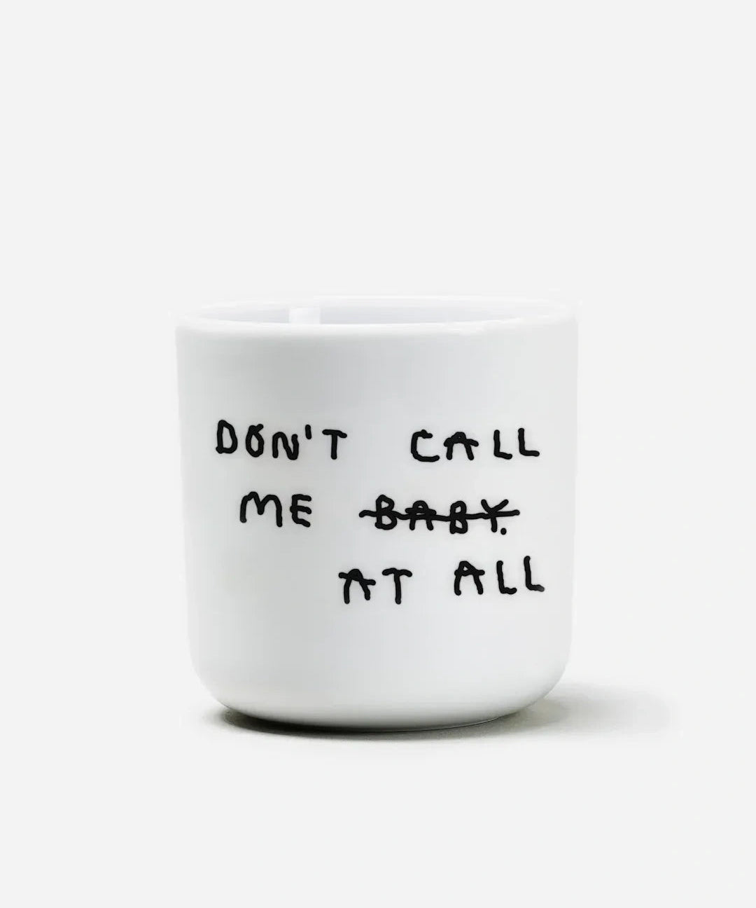 yahya studio - DON'T CALL ME AT ALL Porzellanbecher mit Spruch - ROSA ECK