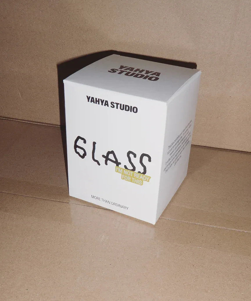 yahya studio - I’M NOT READY FOR THIS Großes Trinkglas mit Spruch - Trinkglas - ROSA ECK Concept Store