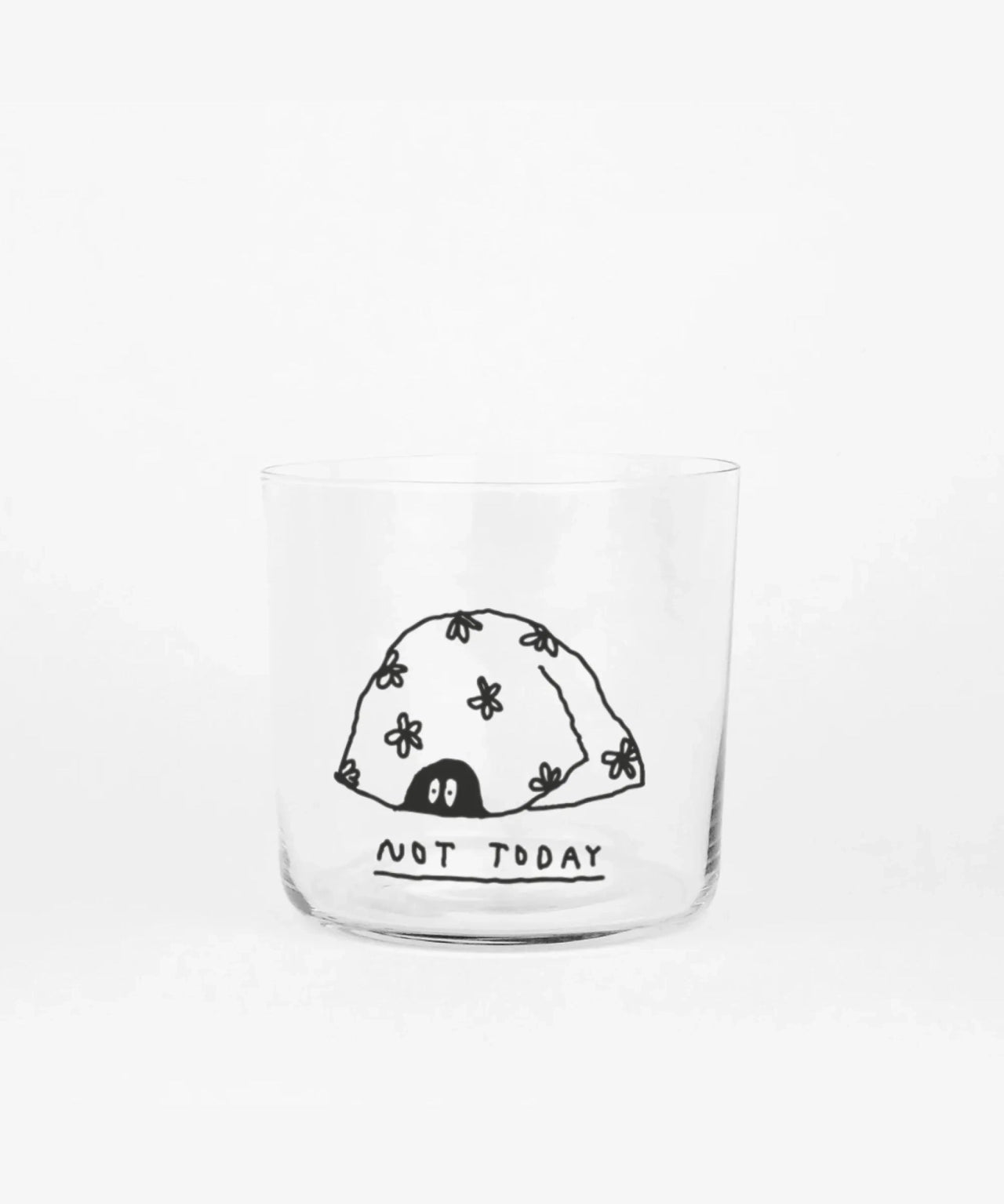 yahya studio - NOT TODAY Trinkglas mit Statement - Trinkglas - ROSA ECK Concept Store