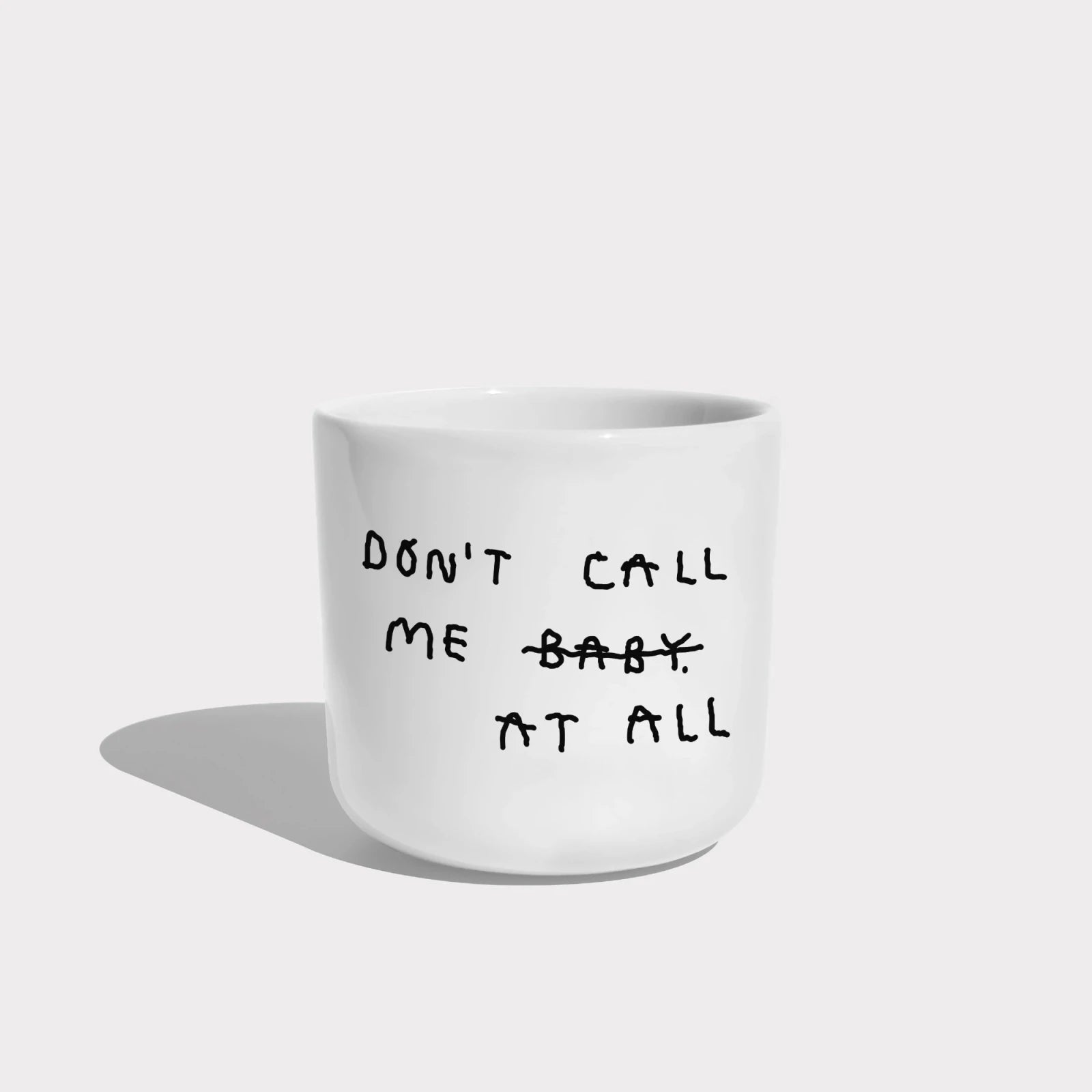 Porzellanbecher mit Spruch • DON'T CALL ME AT ALL – Yahya Studio