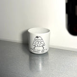 yahya studio - RUNNING AWAY Porzellanbecher mit Spruch - ROSA ECK