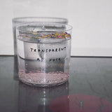 yahya studio - TRANSPARENT AS FUCK Trinkglas mit Statement - ROSA ECK - Glas, ,