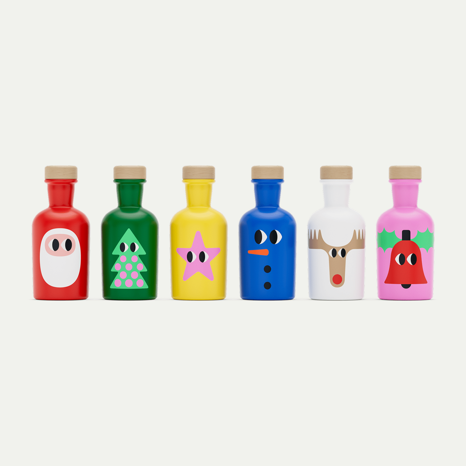 Yiayia and Friends - Olivenöl-Geschenkbox (6 × 50 ml) • Christmas Minis - ROSA ECK