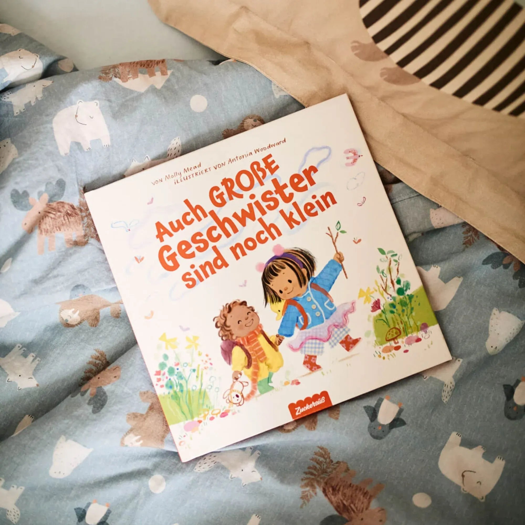Zuckersüß Verlag - AUCH GROSSE GESCHWISTER SIND NOCH KLEIN Kinderbuch - ROSA ECK