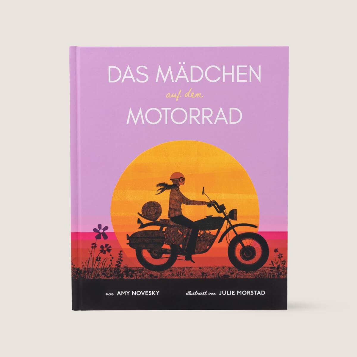 Zuckersüß Verlag - DAS MÄDCHEN AUF DEM MOTORRAD Kinderbuch - ROSA ECK